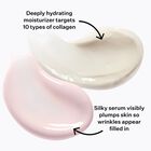 Sd Advanced moisturiser deeply hydrates and targets 10 types of collagen, Peptide Plump silky serum visibly plumps skin so wrinkles appear filled in